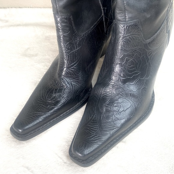 Antonio Melani Tooled Cowgirl Mid Boots - Picture 15 of 15
